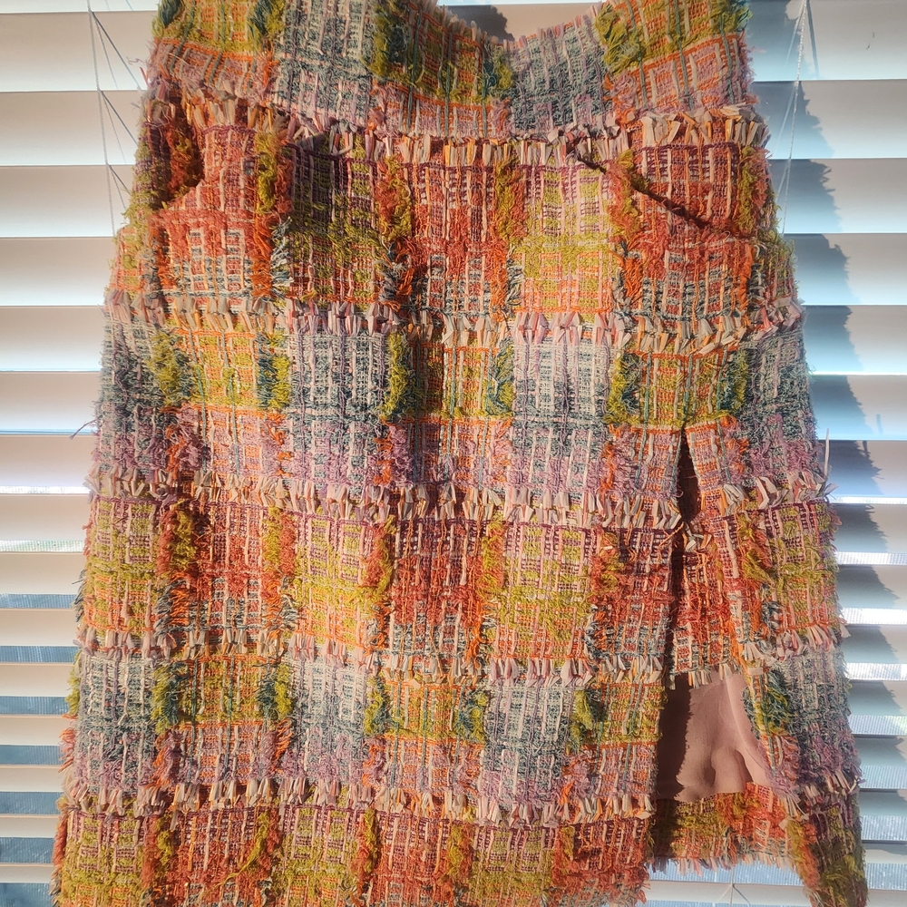 Colorful CHANEL Tweed Skirt